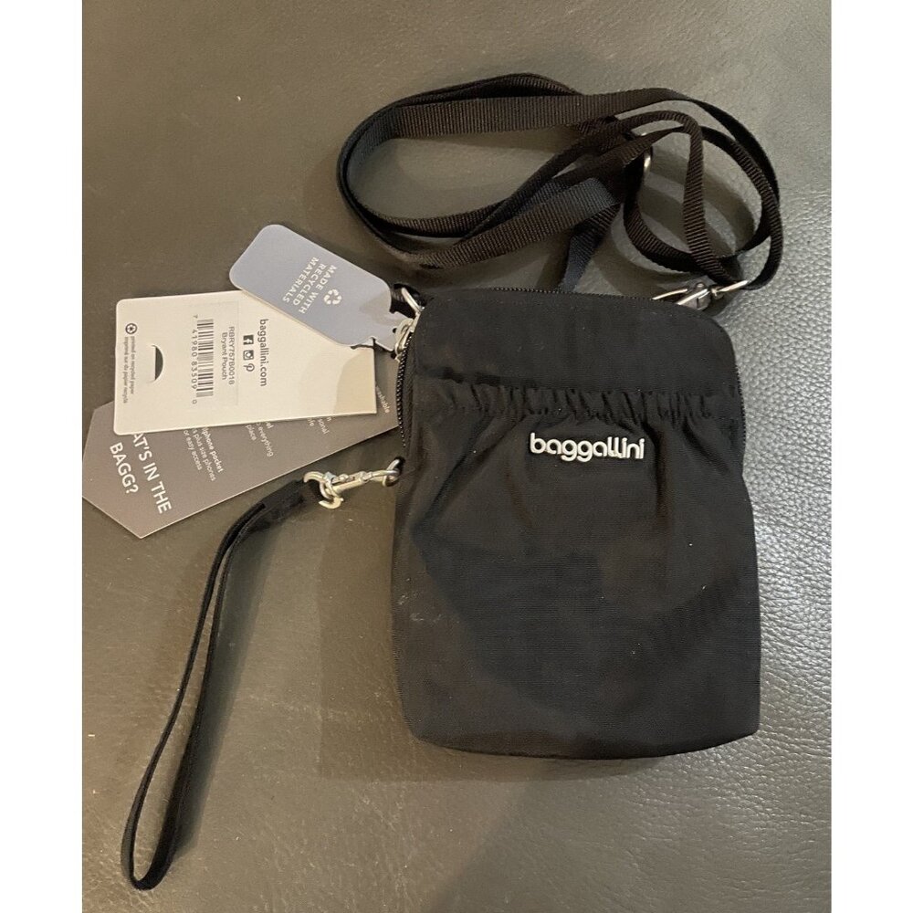 Baggallini  RFID Bryant Pouch Black Women’s Crossbody Purse Mini Bag NWT